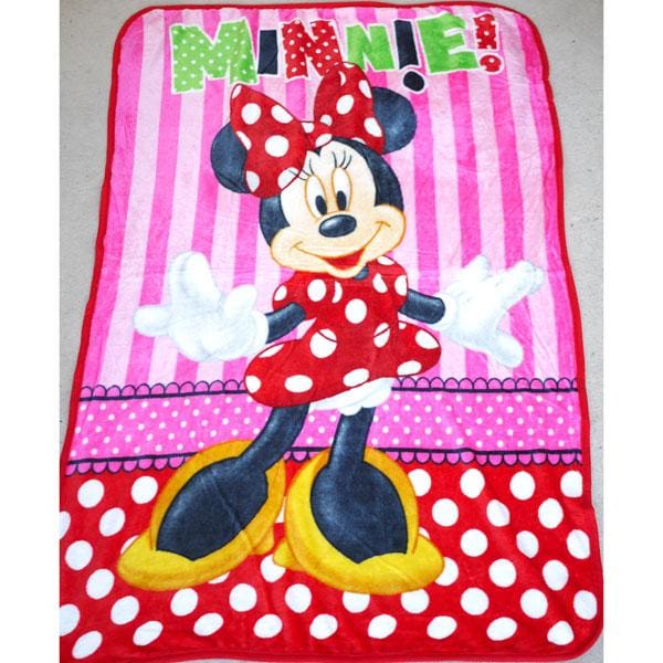 Small Minnie Mouse Mink Throw Blanket UpTown Kids